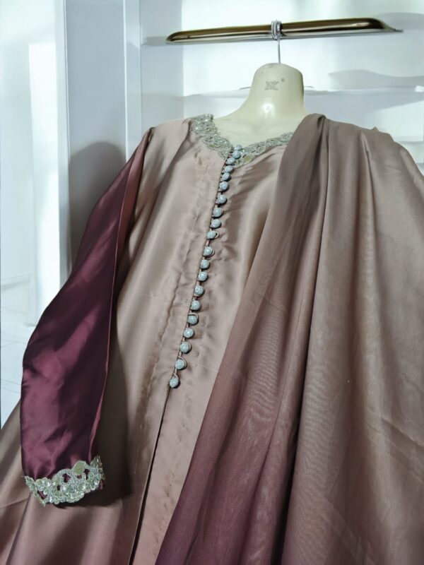 3 pc Suit - Mehroon Mirage